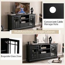 Farmhouse Tv Stand Tv Cabinet W Glass