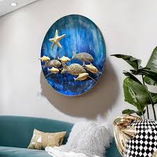 3d Ocean Fish Metal Wall Decor Art