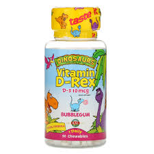 The healthiest children's vitamin d supplement. Kal Dinosaurs Vitamin D Rex Bubblegum 400 Iu 90 Chewables Walmart Com Walmart Com