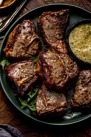broiled lamb chops with mint mustard sauce