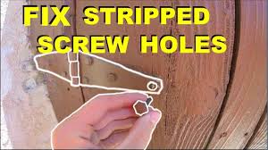 how to fix stripped wood holes in