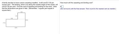 carpeting and binding cost