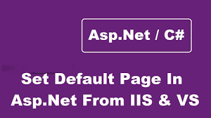 how to set default page in asp net set