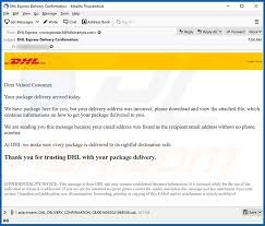 dhl express email virus malware