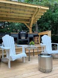 diy outdoor kitchen at home with the