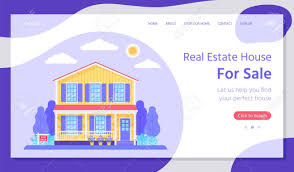 Sale House Landing Page Vector Real Estate Buy Or Rent House