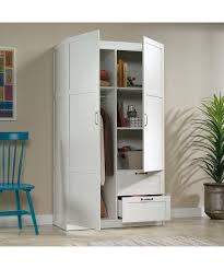 sauder wardrobe storage cabinet white