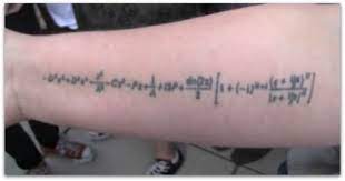 right forearm equation tattoo