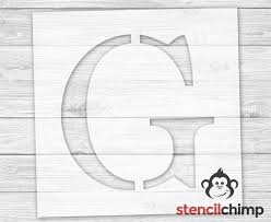 Letter G Stencil For Sign Serif Letter