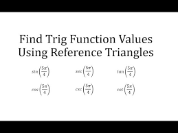 find six trig function values using