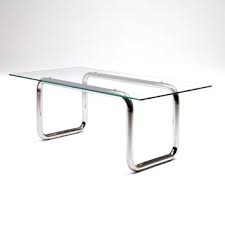 Dining Table Glass Table With Pipe Legs