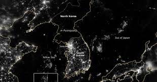 It takes several cartographical liberties, most notably showing the entire korean peninsula as a single unified country. North Korea Hermit Country Seen From Space Cbs News