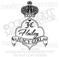 Personalized Juicy Couture Vinyl Wall D