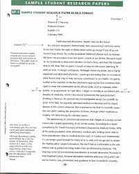 Apa Format For College Papers Research Paper Sample Format