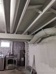 to paint an unfinished basement ceiling