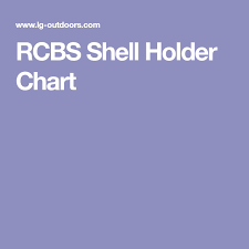 Rcbs Shell Holder Chart Reloading Shells Chart