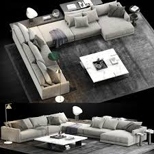 poliform bristol sofa 2 3d modell