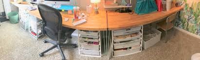 Want to build your own diy computer desk for your home office or workspace? Diy Desk From A Countertop Mid Modern Mama