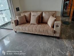 fabric designer 3 seater sofa at rs