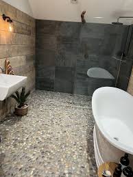 pebble mosaic tiles showers tray