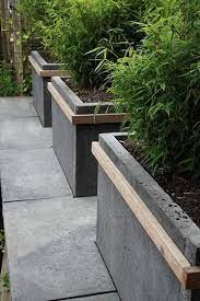 Grey Concrete Paver Raised Garden Bed