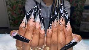 90s nails curve acrylic nails you