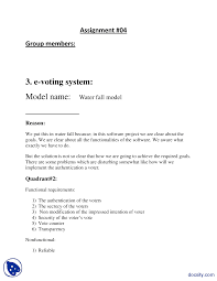 water fall model software engineering assignment and solution docsity 