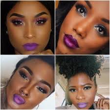purple lipstick shade for dark skin