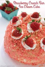 strawberry crunch bar ice cream cake