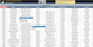 customer database excel template free