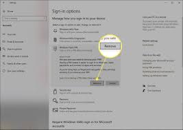 how to remove your pin from windows 10