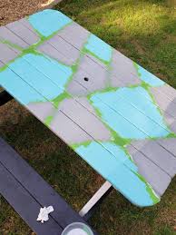 diy painted kids picnic table stacie