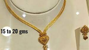 tanishq lightweight gold necklace