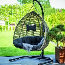 Single Hanging Swing Egg Chair With Red