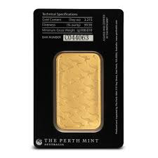 100 gram perth mint gold bar new w