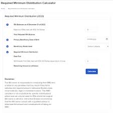 required minimum distribution calculator