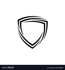 simple shield frame logo royalty free