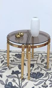 2x Gold Plated Brass Coffee Table Set