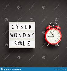 Cyber Monday Sale Text On White Lightbox Stock Image Image
