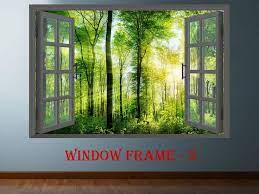 3d Window View Wall Decal Forest Wall