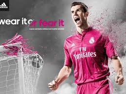 Adidas released images of the new real madrid pink away jerseys, and while they are admittedly great looking, they also throw out any tradition when it comes to what color an away jersey is. Real Madrid 2014 15 Away Bale 11 Kit Hala Madrid