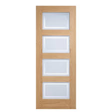 Fast delivery, 10 year guarantee. Contemporary Glazed 4 Light Internal Door