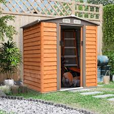 outsunny x outdoor storage shed with