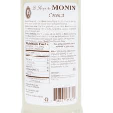 monin syrup nutrition ings