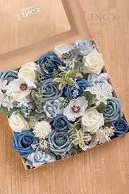 Flower arrangement is a fun hobby to start that everyone can easily learn. Ling S Moment Artificial Flowers Combo For Diy Wedding Bouquets Centerpieces Arrangements Party Baby Shower Home Decorations Demure Blue Pricepulse