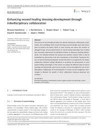 pdf enhancing wound healing dressing