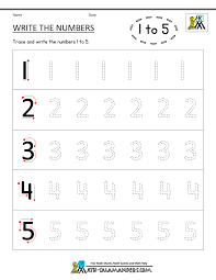 Before your child can master using a pencil, give them crayons to trace the numbers. Writing Numbers Worksheets Write The Numbers 1 To 5 Writing Numbers Writing Worksheets Kindergarten Worksheets Printable