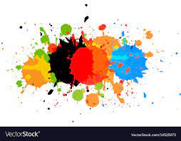 Abstract Paint Multi Color Background