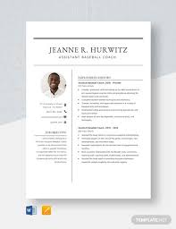 coach resume template 8 free word