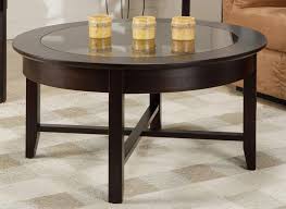 Demilune Round Coffee Table W Glass Top